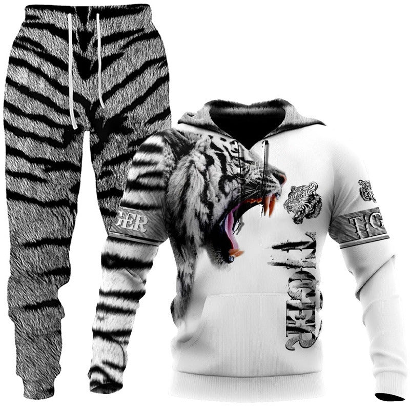 Wolf 3D Print Hoodie Set