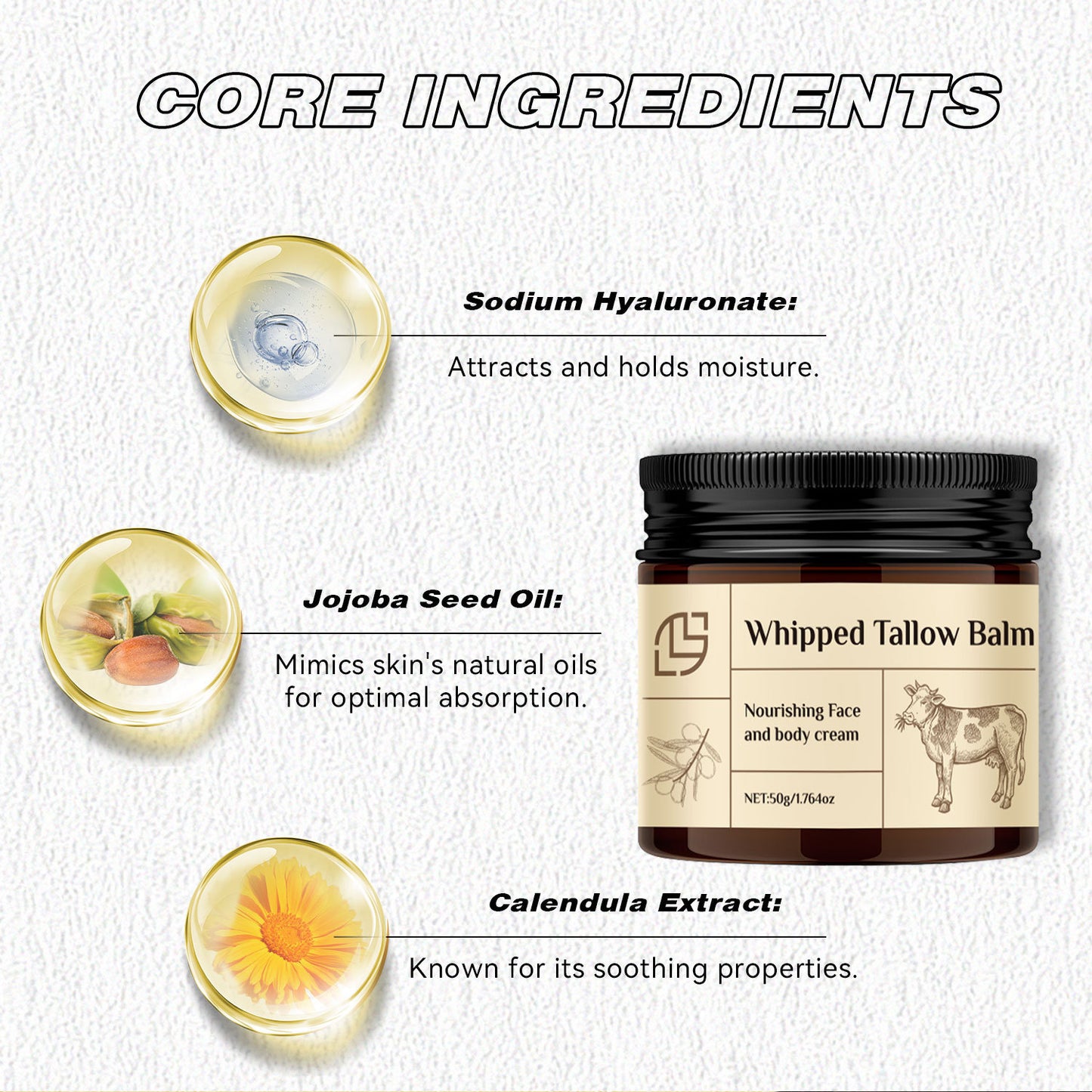 Beef Tallow Moisturizing Balm 50g