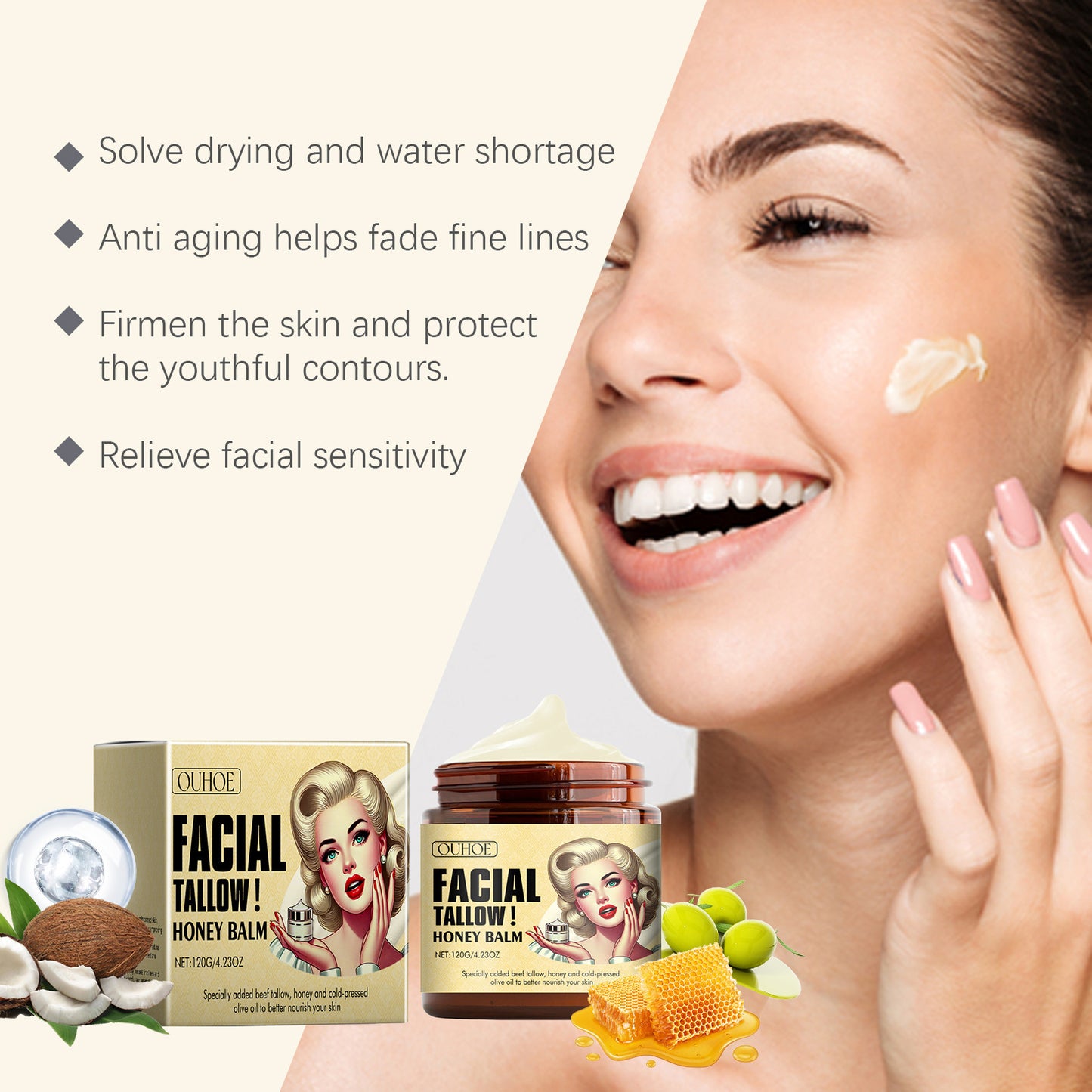 Tallow Honey Moisturizing Cream