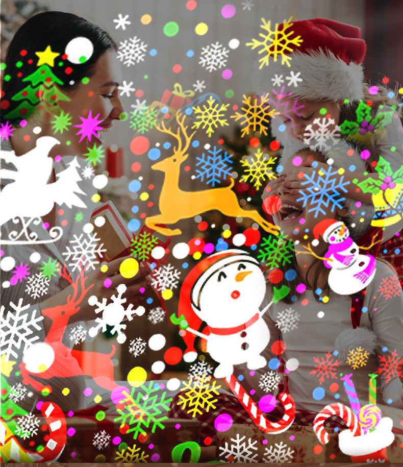 Christmas Snowflake Projector Light – 16 Pattern Rotating Holiday Atmosphere Lamp (Indoor/Outdoor)