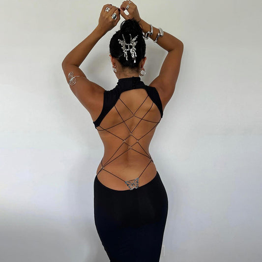 Women’s Backless Bow Dress