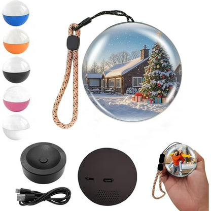 3D Crystal Ball Video Player – Personalized Electronic Memory Display Lamp (2.7" Pixel Screen, 4GB)