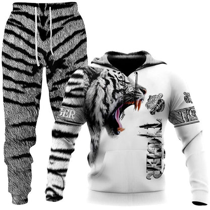 Wolf 3D Print Hoodie Set