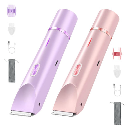 “2-in-1 Bikini Trimmer for Women – Dual Head, Waterproof, Cordless Body & Face Razor”
