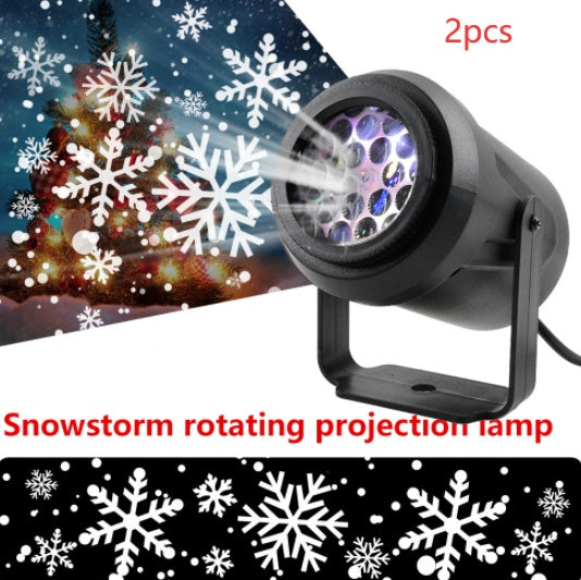 High-Brightness Christmas Snowflake Projector Lamp – Rotating Indoor Holiday Light Decoration