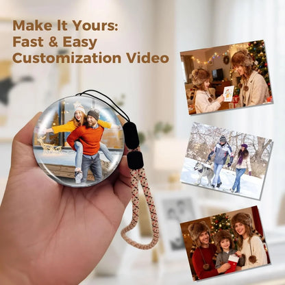 3D Crystal Ball Video Player – Personalized Electronic Memory Display Lamp (2.7" Pixel Screen, 4GB)