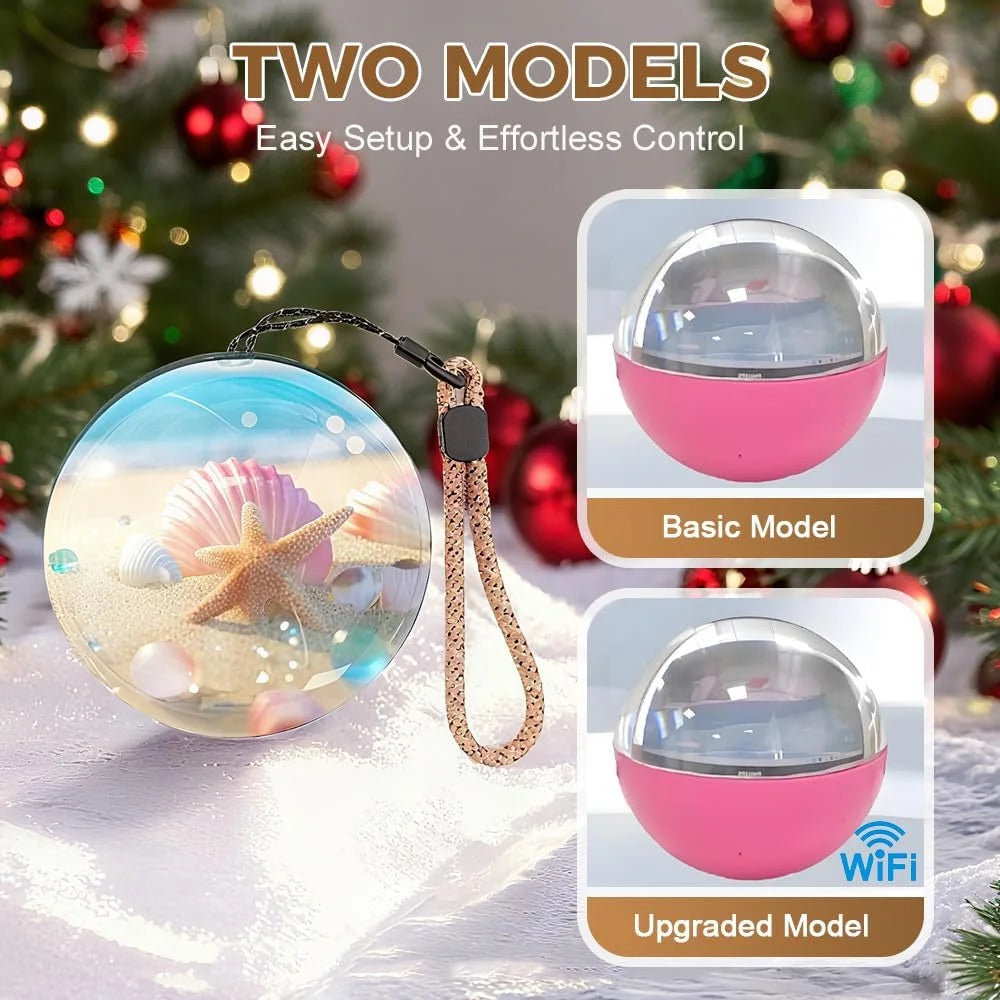 3D Crystal Ball Video Player – Personalized Electronic Memory Display Lamp (2.7" Pixel Screen, 4GB)