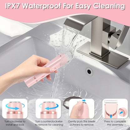 “2-in-1 Bikini Trimmer for Women – Dual Head, Waterproof, Cordless Body & Face Razor”