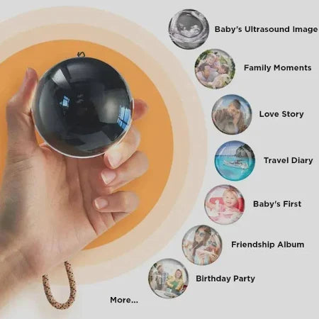 3D Crystal Ball Video Player – Personalized Electronic Memory Display Lamp (2.7" Pixel Screen, 4GB)
