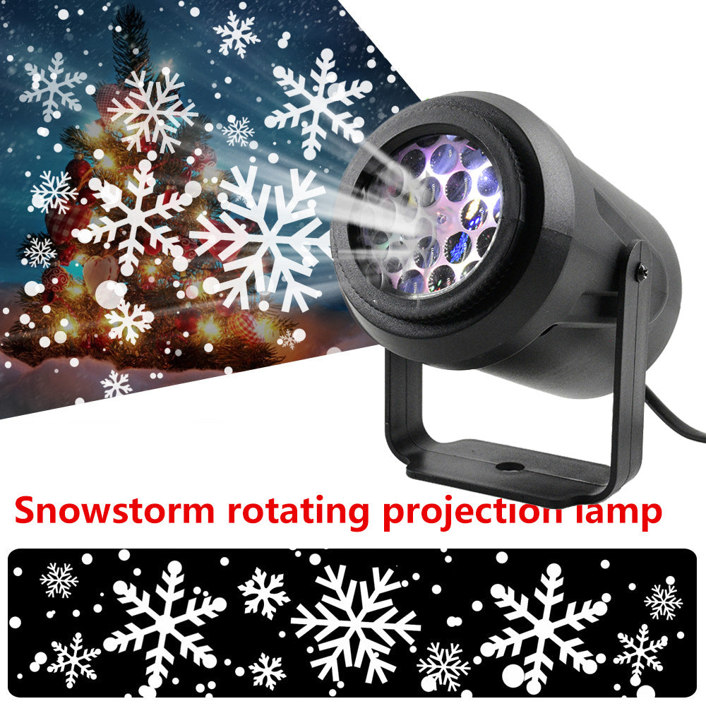 High-Brightness Christmas Snowflake Projector Lamp – Rotating Indoor Holiday Light Decoration